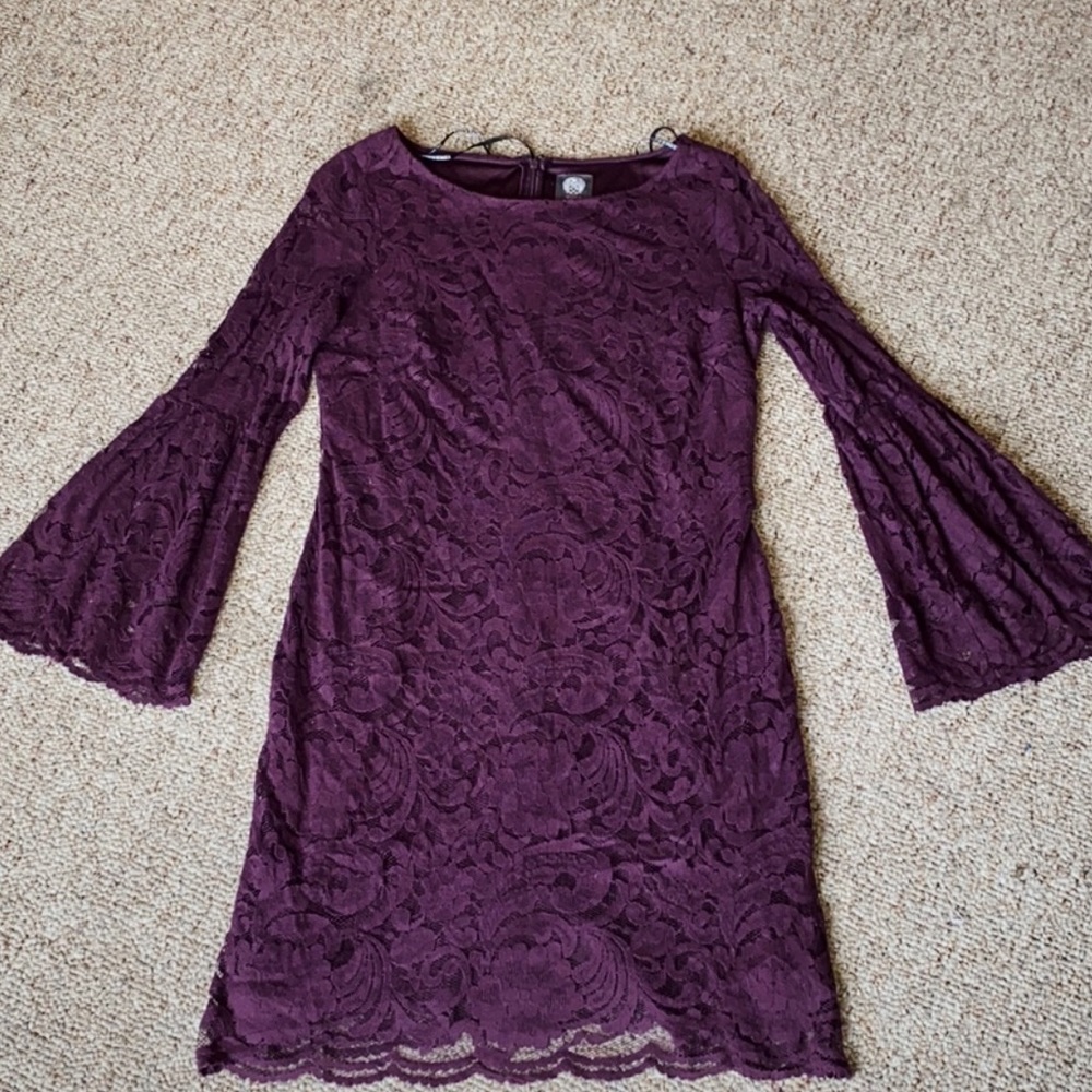 Vince Camuto lace plum dress size 12